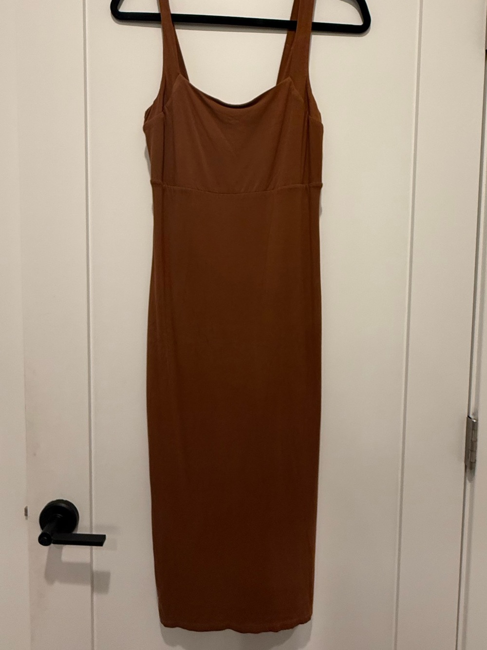 Good American Brown Maxi Slip Dress